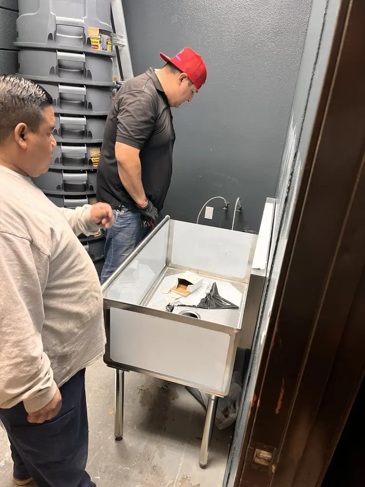 Commercial plumbing and sink installation in Anoka